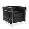Poltrona Le Corbusier Lc1 - Estrutura Cromada e Assento em Corino Pu - 1