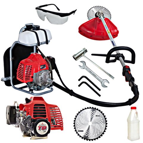 Roçadeira Costal Nakashi C330MBO Motor TB33 Com Lâmina Vídia Ideal Para Cortes e Podas Mais