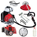 Ver imagem 1 de Roçadeira Costal Nakashi C330MBO Motor TB33 Com Lâmina Vídia Ideal Para Cortes e Podas Mais