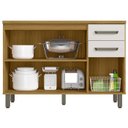 Ver imagem 5 de Balcao com Tampo 3p 2g 120 Cm Cria Freijo Off White Pln