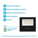 Ver imagem 3 de Refletor LED Play 30W Alumínio Bivolt IP66 Luz Verde