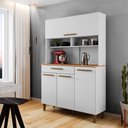 Ver imagem 4 de Kit Italia 4 Portas 6 Estantes Arte Moveis Branco