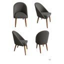 Ver imagem 1 de Kit 4 Cadeiras de Jantar Lua Pe Palito Suede Cinza