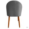 Kit 4 Cadeiras de Jantar Lua Pe Palito Suede Cinza - 2