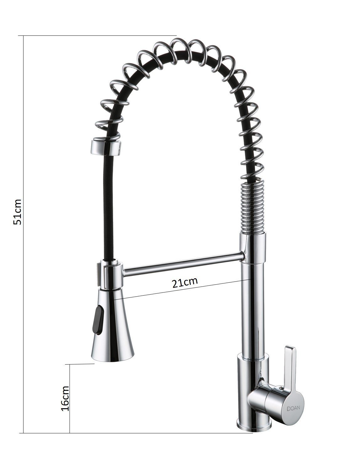 Torneira Cozinha Gourmet Monocomando Duplo Jato Mesa ME02 - 7