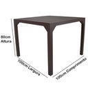 Ver imagem 3 de Mesa Quadrada Haiti 100cm Tampo Ripado em Alumínio Cozinha Edícula Trama Original