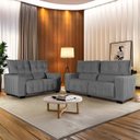 Ver imagem 1 de Conjunto Estofado 3 e 2 Lugares Le Mans