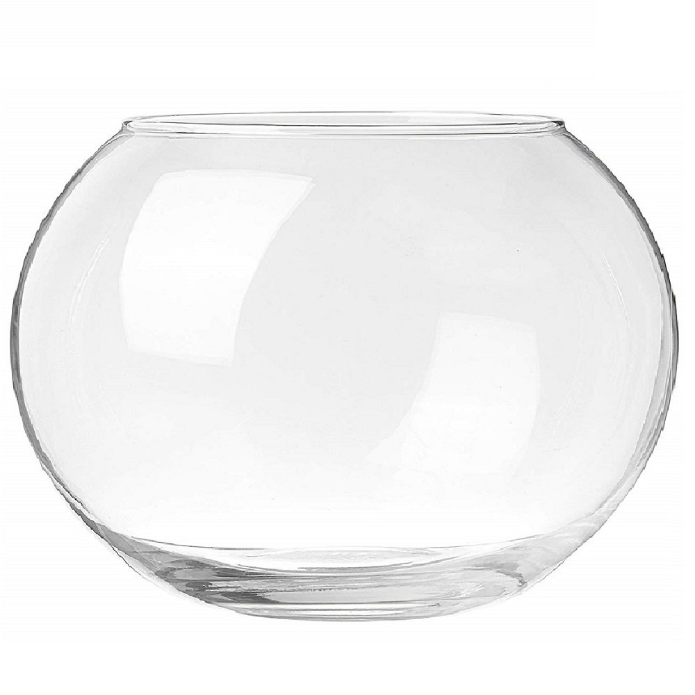 Vaso Aquario de Vidro Vaso Redondo 4,5 L - 1