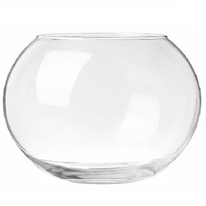 Vaso Aquario de Vidro Vaso Redondo 4,5 L