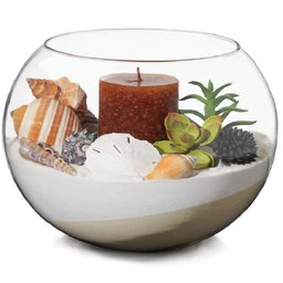 Vaso Aquario de Vidro Vaso Redondo 4,5 L - 2