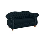 Ver imagem 1 de Duas Namoradeiras Chesterfield Merlo 2 Lugares - Suede Petróleo / Decoração, recepção, sala