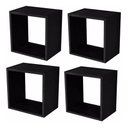 Ver imagem 4 de Kit 03 Nichos Decorativo 31x31x15 Prateleira Cubo Sala Preto M A Sorprezo