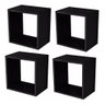 Kit 03 Nichos Decorativo 31x31x15 Prateleira Cubo Sala Preto M A Sorprezo - 4