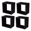 Ver imagem 4 de Kit 03 Nichos Decorativo 31x31x15 Prateleira Cubo Sala Preto M A Sorprezo