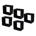 Ver imagem 5 de Kit 03 Nichos Decorativo 31x31x15 Prateleira Cubo Sala Preto M A Sorprezo