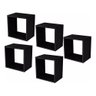 Kit 03 Nichos Decorativo 31x31x15 Prateleira Cubo Sala Preto M A Sorprezo - 5
