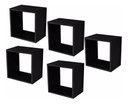 Ver imagem 5 de Kit 03 Nichos Decorativo 31x31x15 Prateleira Cubo Sala Preto M A Sorprezo