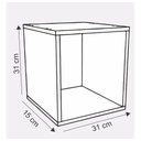Ver imagem 2 de Kit 03 Nichos Decorativo 31x31x15 Prateleira Cubo Sala Preto M A Sorprezo