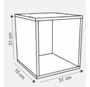 Ver imagem 2 de Kit 03 Nichos Decorativo 31x31x15 Prateleira Cubo Sala Preto M A Sorprezo