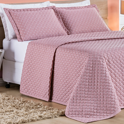 Conjunto Cama Casal Queen Size Melody Bordada 200 Fios Extra Macio - Ravena:rose - 1