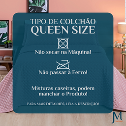 Conjunto Cama Casal Queen Size Melody Bordada 200 Fios Extra Macio - Ravena:rose - 7