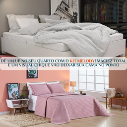 Conjunto Cama Casal Queen Size Melody Bordada 200 Fios Extra Macio - Ravena:rose - 4