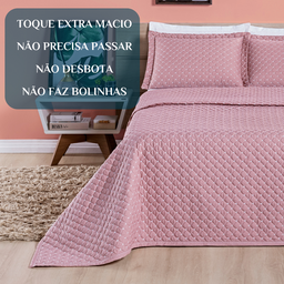 Conjunto Cama Casal Queen Size Melody Bordada 200 Fios Extra Macio - Ravena:rose - 5