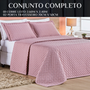 Ver imagem 6 de Conjunto Cama Casal Queen Size Melody Bordada 200 Fios Extra Macio - Ravena:rose