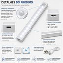 Ver imagem 7 de Luminária LED com Sensor de Presença Luminaria Inducao 21 Leds Inteligente 30cm Recarregável USB