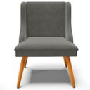 Ver imagem 7 de Cadeira Decorativa Sala de Jantar Pés Palito de Madeira Firenze Suede Grafite/Natural G19 - Gran Bel