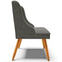Ver imagem 6 de Cadeira Decorativa Sala de Jantar Pés Palito de Madeira Firenze Suede Grafite/Natural G19 - Gran Bel
