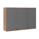 Ver imagem 1 de Armário Aéreo Cozinha Modulado Bella 2601 com 3 Portas 120cm Nogal Cinza