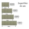 Cabeceiras de Cama Queen Size Moderna Medida 160cm Egmobile Cabeceira 8 Módulos Bege - 4