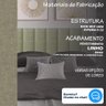 Cabeceiras de Cama Queen Size Moderna Medida 160cm Egmobile Cabeceira 8 Módulos Bege - 6