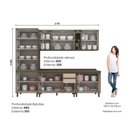 Ver imagem 2 de Cozinha Compacta 6 Peças com Tampo Connect 13 Portas 9 Prateleiras MDF Duna-Cristal