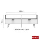 Ver imagem 6 de Rack para Tv até 55" Oslo 2 Portas com Pés Branco Madesa