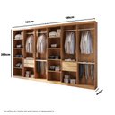 Ver imagem 3 de Closet Casal Hera Premium 4 Gavetas 10 Prateleiras Mdp Rufato