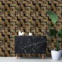 Ver imagem 1 de Papel de Parede Adesivo Pedras Quadriculadas Rolo 5m