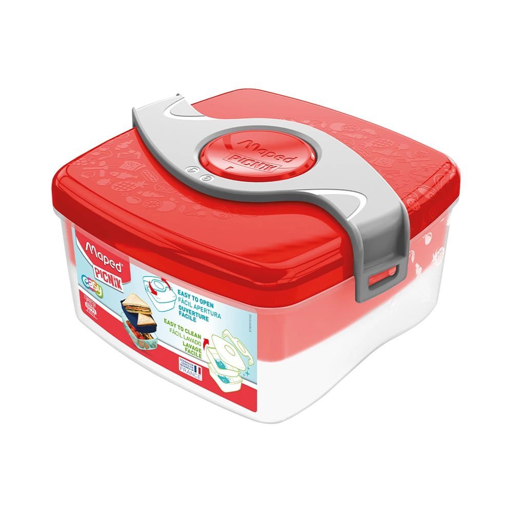 Pote de Plástico Maped Picnik Origins 2 Compartimentos Vermelho 1,4L