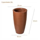 Ver imagem 2 de Vaso De Planta Médio Em Polietileno Design De Grafiato 26L