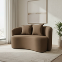 Ver imagem 1 de Sofá Decorativo Montreal 150cm Orgânico Linho Marrom