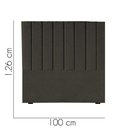 Ver imagem 2 de Cabeceira Estofada Solteiro 100cm Dália Linho Marrom - D a Decor