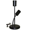 Ver imagem 1 de Abajur Luminária de Mesa 2 Hastes Moderno Ideal para Sala, Quarto na Cor Preto Bivolt 110v/220v