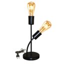 Ver imagem 5 de Abajur Luminária de Mesa 2 Hastes Moderno Ideal para Sala, Quarto na Cor Preto Bivolt 110v/220v