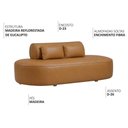 Ver imagem 3 de Sofá Orgânico Horizonte 3 Lugares 180cm Corano Caramelo - Nexta Casa