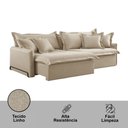 Ver imagem 5 de Sofá Cama Retrátil e Reclinável Leona 270 Cm Braço 15 Cm Meu Sofá Online