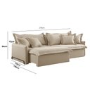 Ver imagem 2 de Sofá Cama Retrátil e Reclinável Leona 270 Cm Braço 15 Cm Meu Sofá Online