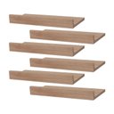 Ver imagem 1 de Kit 6 Prateleiras Porta Quadros 50 X 10cm Carvalho Suporte Invisível