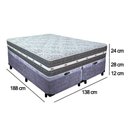 Ver imagem 4 de Cama Box Baú Casal Bipartido Suede + Colchão Anjos Black Graphite Molas Ensacadas 138cm Suporta At