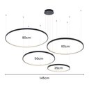 Ver imagem 2 de Lustre Pendente Astraled Bevis Pl-9735 Preto Led Bivolt